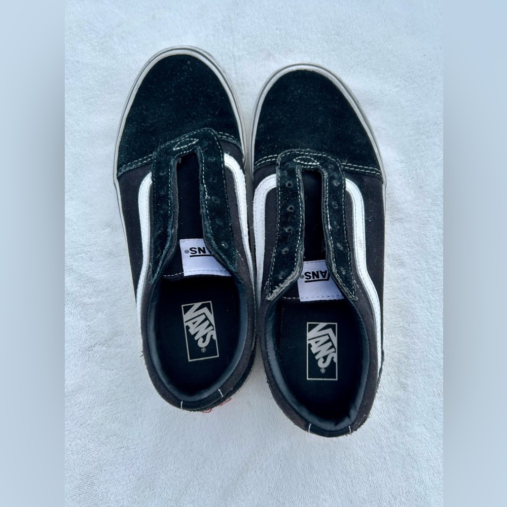 Vans Old Skool Sneakers Shoes Black Durable Suede & Canvas Upper Sz.5